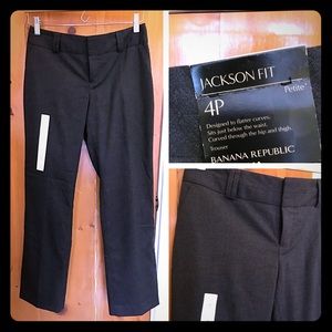 Banana Republic grey dress trouser NWT sz 4P